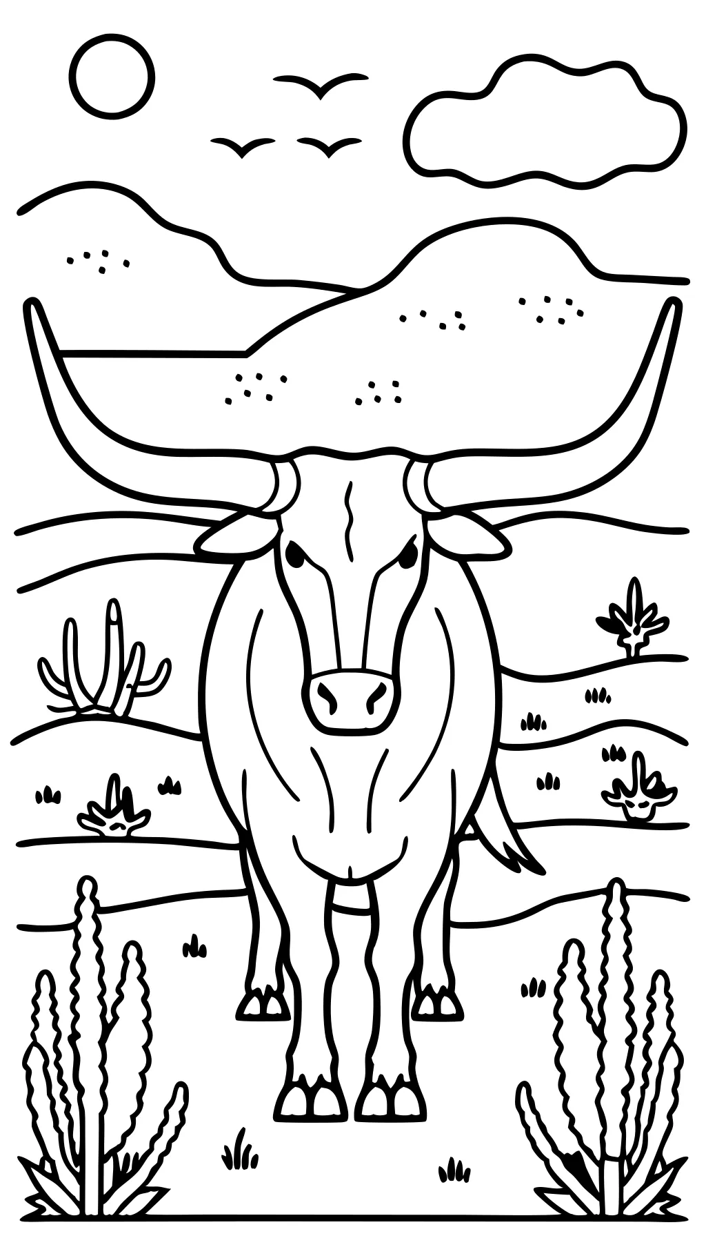 coloriage du Texas Longhorn